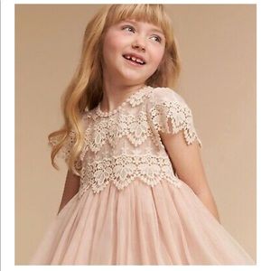 Anthropologie BHLDN Blush Flower Girl Dress